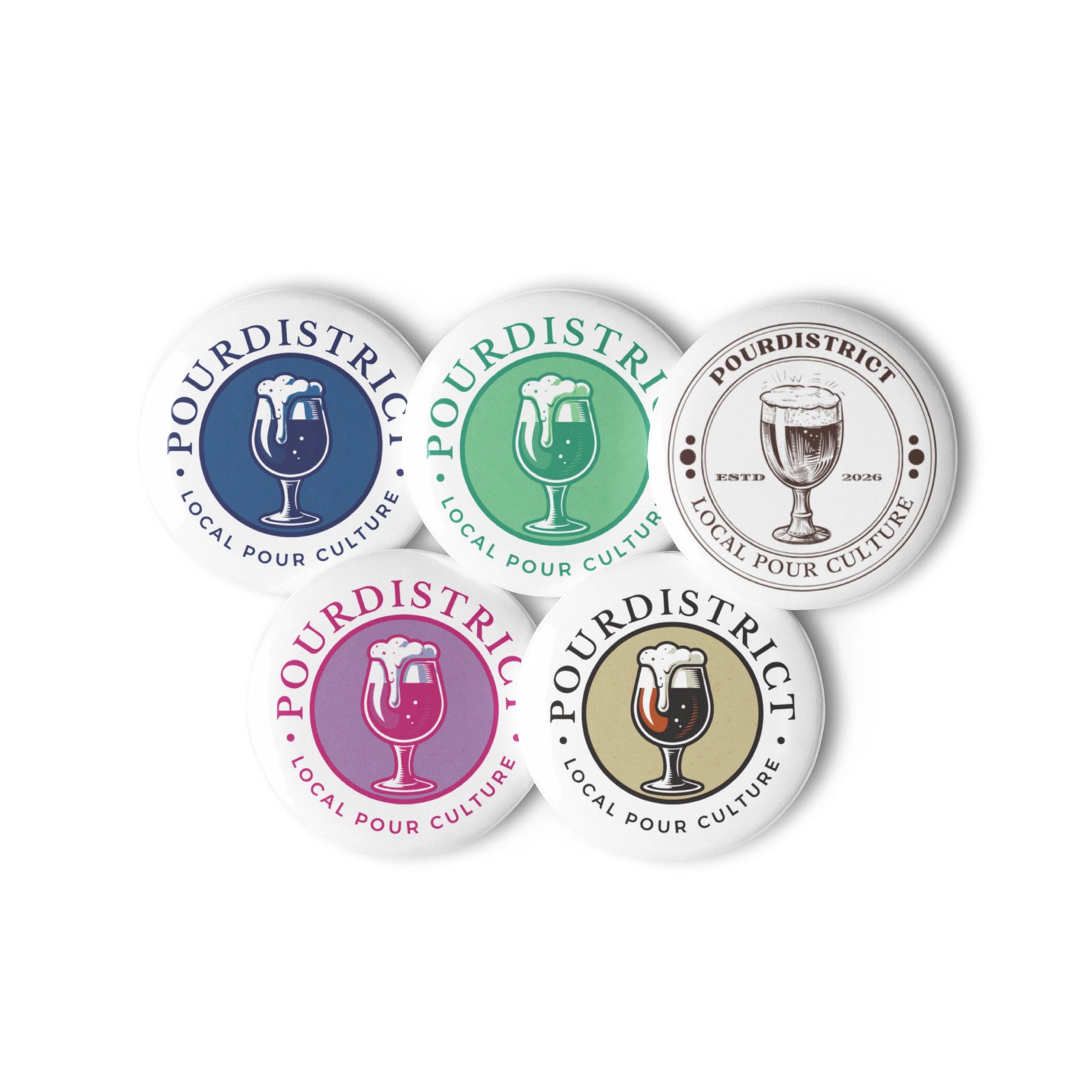 PourDistrict Set of pin buttons - Image 2