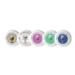 PourDistrict Set of pin buttons