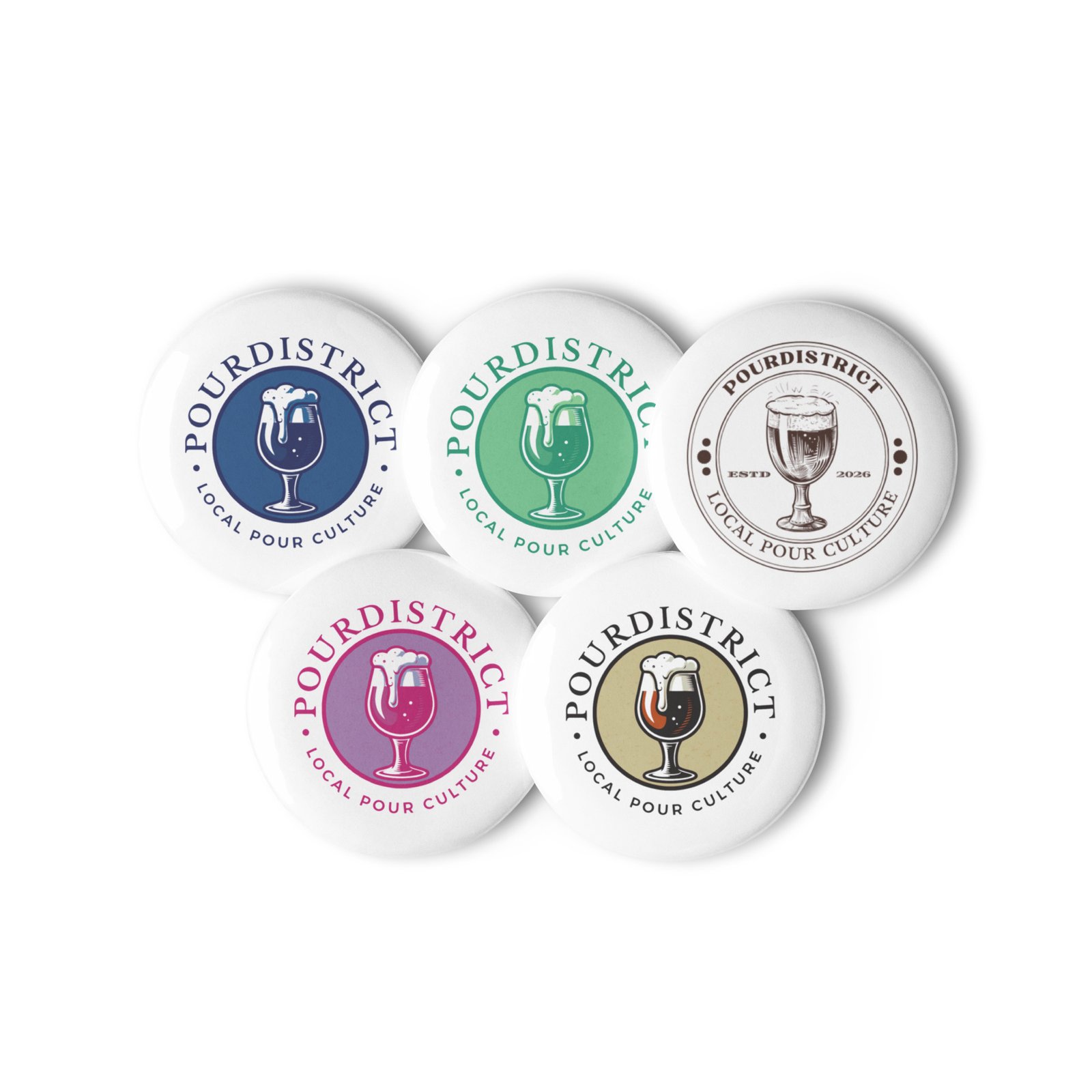 PourDistrict Set of pin buttons - Image 4