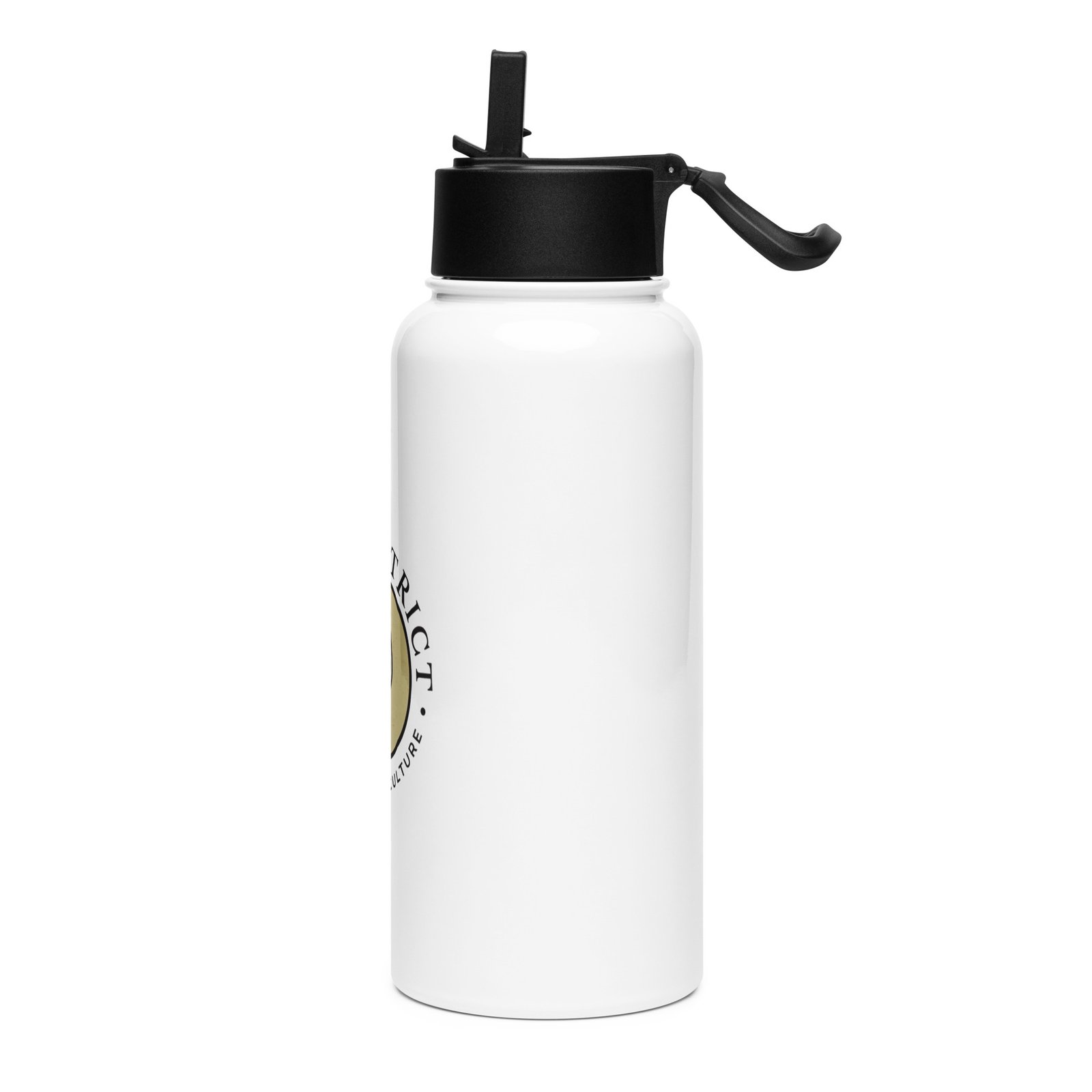 PourDistrict Stainless steel water bottle with a straw lid - Image 4