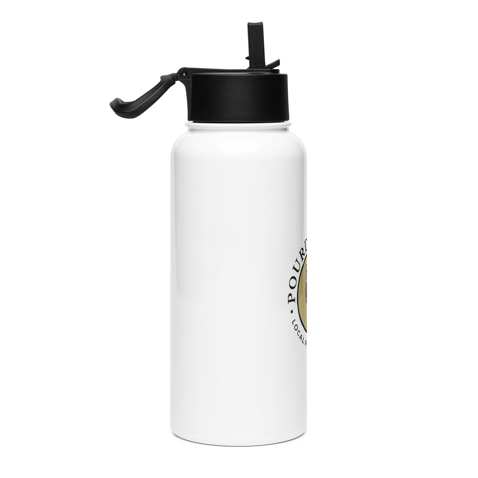 PourDistrict Stainless steel water bottle with a straw lid - Image 5