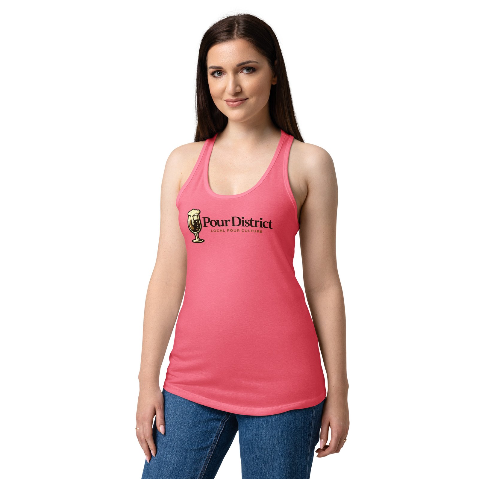 PourDistrict Women’s fitted racerback tank top