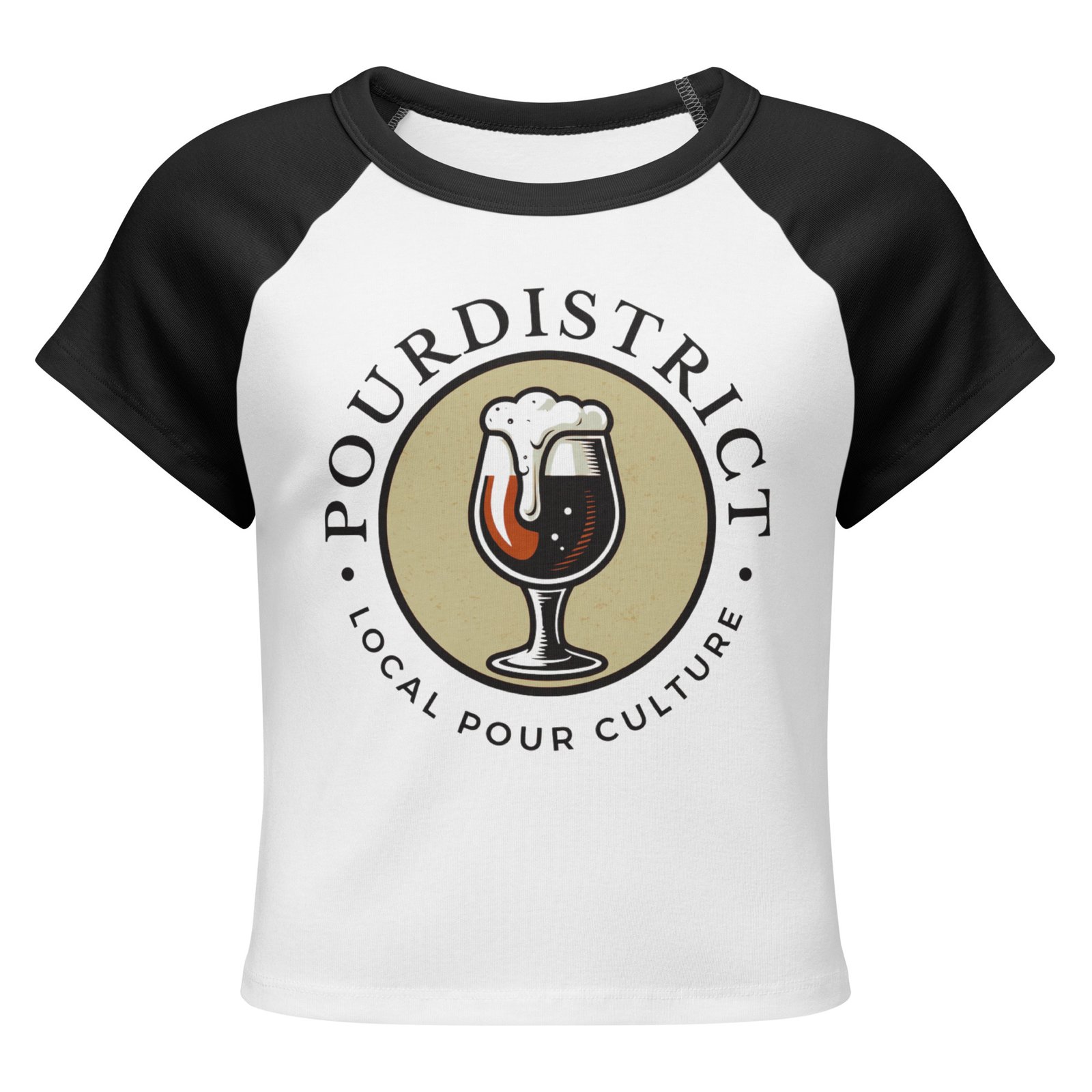 PourDistrict Women’s micro rib raglan baby tee - Image 10