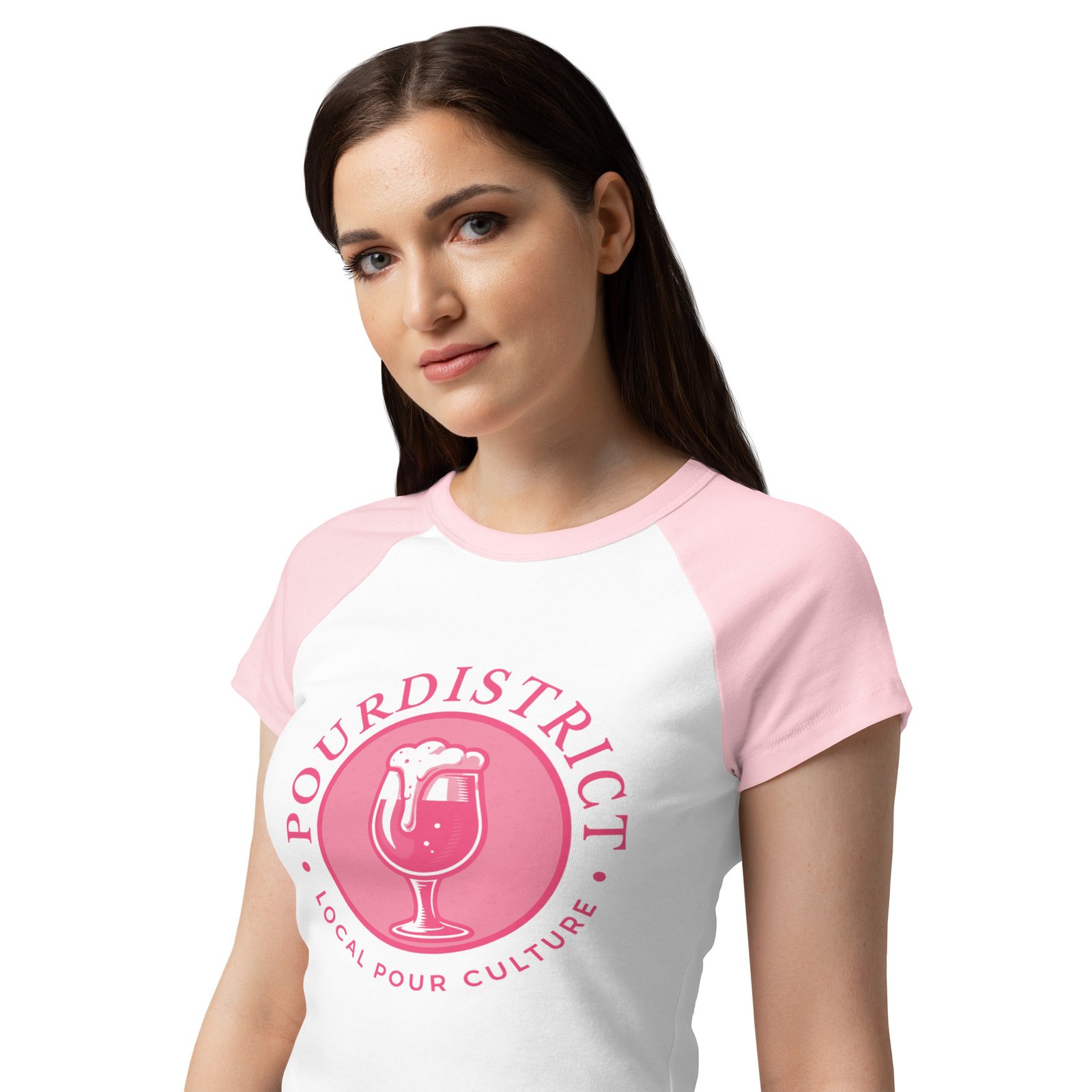 PourDistrict Women’s micro rib raglan baby tee - Image 4