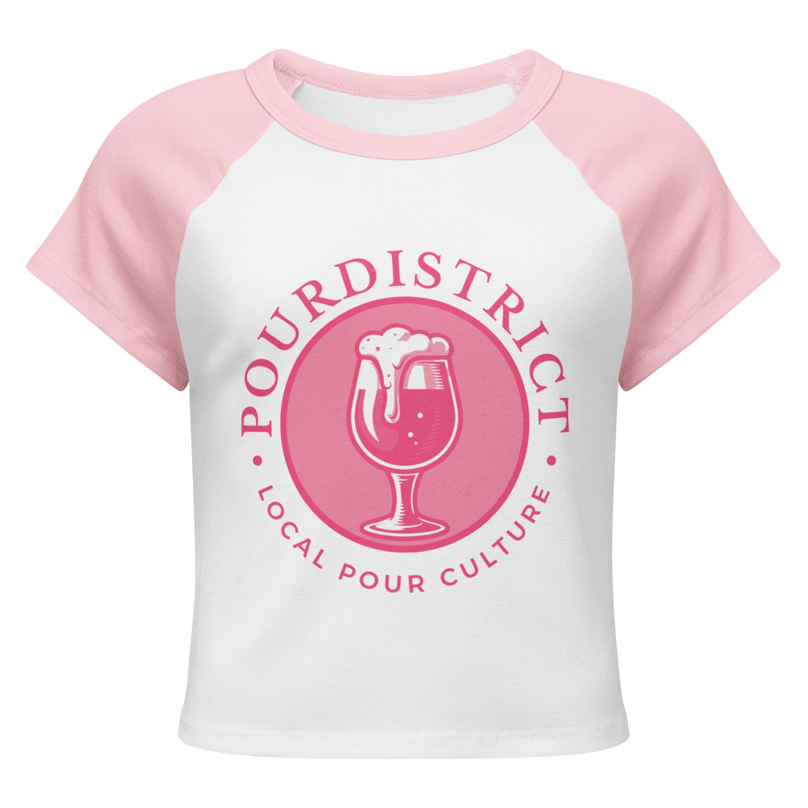PourDistrict Women’s micro rib raglan baby tee - Image 2